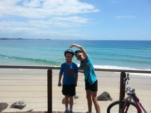 The kids at Coolangatta Surf Break on one of its days off