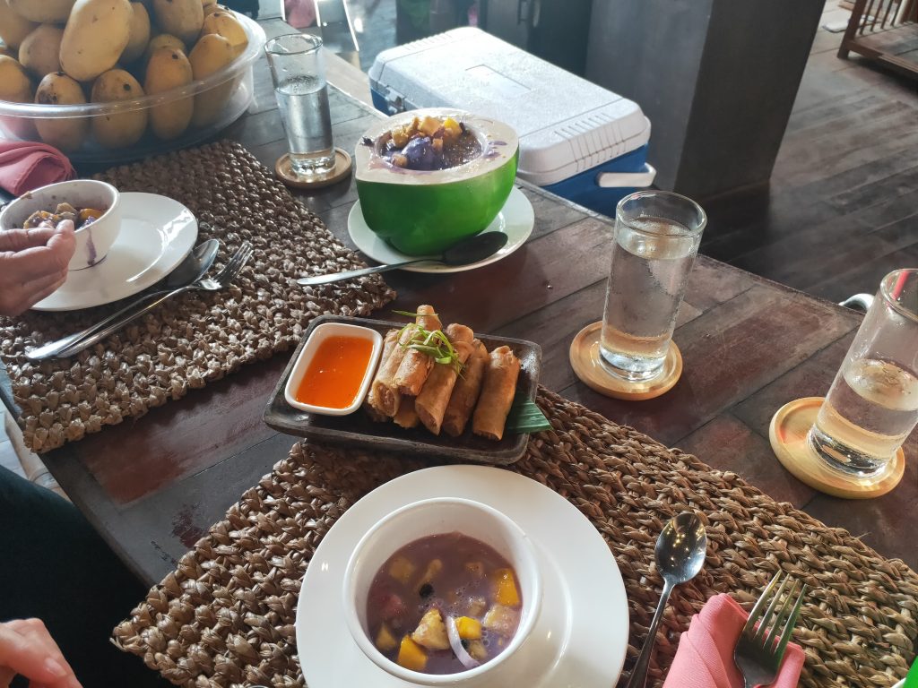 Fire crackers and Halo Halo at Hirana Surf Resort